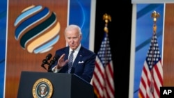 Tổng thống Hoa Kỳ Joe Biden phát biểu tại Hội nghị Dân chủ năm 2021.