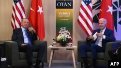 Cumhurbaşkanı Erdoğan ve ABD Başkanı Biden'ın 11 Temmuz 2023'te Vilnius'ta yapılan NATO Zirvesi'nde görüşmüştü.