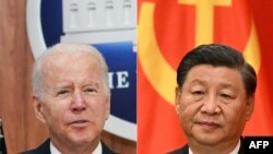 Ảnh phối hợp Tổng thống Hoa Kỳ Joe Biden (trái) và Chủ tịch Tập Cận Bình của Trung Quốc. 