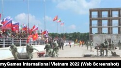 Các quân nhân Việt Nam tham dự Hội thao quân sự quốc tế Army Games 2022 đang diễn ra tại Moscow, Nga, vừa khai mạc hôm 15/8.