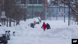 Bão tuyết tại thành phố Buffalo, tiểu bang New York (ảnh chụp ngày 26/12/2022.