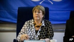 Cao ủy Nhân quyền LHQ Michelle Bachelet, người đang bị hối thúc công bố báo cáo nhân quyền về Uyghur trước khi Thế vận hội diễn ra. 