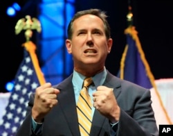 Ông Rick Santorum, cựu thượng nghị sĩ đại diện tiểu bang Pennsylvania, đề cập tới những ảnh hưởng tiêu cực của di dân bất hợp pháp đối với giới lao động ở Mỹ.