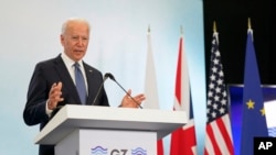 Tổng thống Joe Biden họp báo ngày 13/6/2021 sau khi tham dự thượng đỉnh G7.