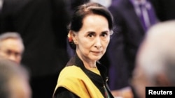 Lãnh đạo đảng cầm quyền Myanmar Aung San Suu Kyi.