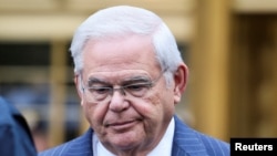 FILE PHOTO: U.S. Senator Robert Menendez (D-NJ) trial in connection with an alleged corrupt relationship with three New Jersey businessmen, in New York City