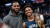 Bronny James Al Rejwenn Papa li LeBron James nan Lakers 