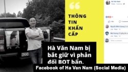 Ảnh chụp màn hình trang Facebook của Hà Văn Nam.