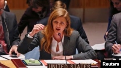 Đại sứ Mỹ tại LHQ Samantha Power nói sự can thiệp của Nga là 'hành vi xâm lăng' chứ không phải là một sứ mạng nhân đạo