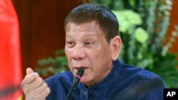 Tổng thống Philippines Rodrigo Duterte.