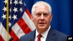 Ngoại trưởng Mỹ Tillerson tại phái bộ Mỹ ở Geneva, Thụy Sĩ, 26/10/2017.