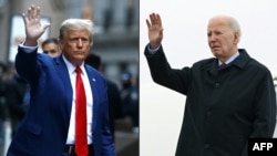 Ảnh phối hợp: Cựu Tổng thống Donald Trump (trái) và đương kim Tổng thống Joe Biden.