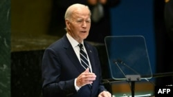 Tổng thống Hoa Kỳ Joe Biden phát biểu tại Phiên họp thứ 79 của Đại hội đồng Liên Hiệp Quốc tại New York vào ngày 24/9/2024.