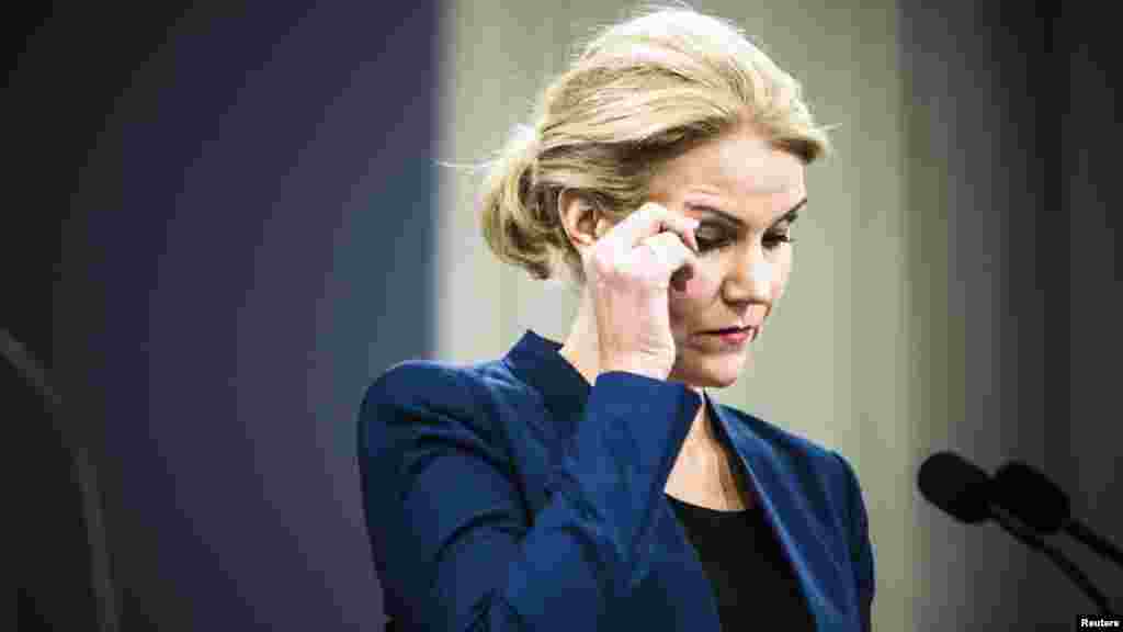 Thủ tướng Đan Mạch Helle Thorning-Schmidt tuyên bố &quot;không thể để bất cứ kẻ nào tấn công xã hội Ðan Mạch tự do, dân chủ và phóng khoáng trốn thoát&quot; trong cuộc họp báo tại Copenhagen, ngày 15/2/2015.