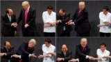 Tổng thống Mỹ Donald Trump cùng Thủ tướng Việt Nam Nguyễn Xuân Phúc và Tổng thống Philippines Rodrigo Duterte. 