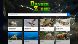 Trang web tải ứng dụng Danger Zoone của Nhóm Zootopia. Photo YouTube Piketr.