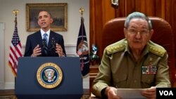 Tổng thống Mỹ Barack Obama và Chủ tịch Cuba Raul Castro