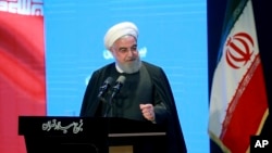 Tổng thống Hassan Rouhani nói chuyện trong một cuộc họp ở Tehran, Iran, ngày 4/12/2019. 