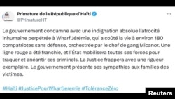 HAITI-VIOLENCE/STATEMENT