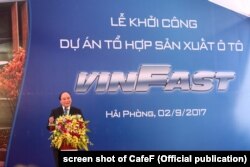 Thủ tướng Nguyễn Xuân Phúc tham gia khởi công hãng sản xuất ô tô VinFast, 2/9/2017