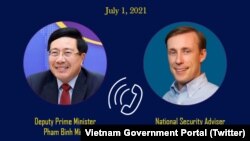 Phó Thủ tướng Việt Nam Phạm Bình Minh và Cố vấn An ninh Quốc gia Mỹ Jake Sullivan điện đàm hôm 1/7 về việc tăng cường hơn nữa quan hệ đối tác toàn diện giữa hai nước.