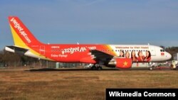 Máy bay của VietJet ở Bournemouth (ảnh tư liệu)