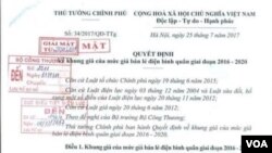 Hình ảnh Quyết định số 34 được cho là của ‘Thủ tướng chính phủ’. Nguồn: facebook Thanh Hieu Bui. 