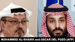 Ảnh phối hợp: Nhà báo Jamal Khashoggi (trái) và Thái tử Ả Rập Xê-út (phải). 