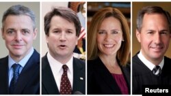 Bốn vị thẩm phán có lập trường bảo thủ mạnh mẽ nằm trong danh sách ứng viên: Thomas Hardiman, Brett Kavanaugh, Raymond Kethledge và Amy Coney Barrett.