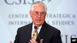 Ngoại trưởng Mỹ Tillerson phát biểu tại CSIS về quan hệ Mỹ-Ấn, 18/10/2017.