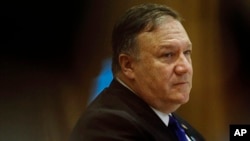 Ngoại trưởng Mỹ Mike Pompeo tại hội nghị cấp ngoại trưởng Mỹ-ASEAN ở Singapore, 3/8/2018