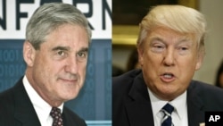 Cựu giám đốc FBI Mueller (trái) nay là công tố viên đặc biệt điều tra mối liên hệ Nga-Trump