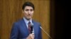 Canada's Prime Minister Justin Trudeau addresses the Liberal party caucus meeting in Ottawa